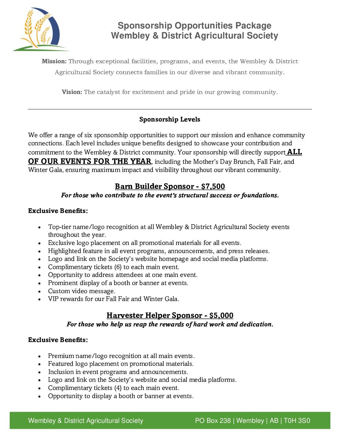 Sponsorship Package